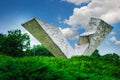 Broken wing or Interrupted Flight monument in Sumarice Memorial Park near Kragujevac in Serbia