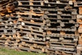 Broken wooden pallets