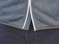 Broken zipper on a grey fleece hoodie.