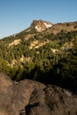 Brokeoff Mountain Rising Over Sparse Forested Hill Side