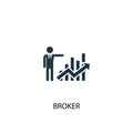 Broker icon. Simple element illustration