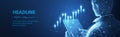 Broker trader analyzing currency exchange and stock market charts.