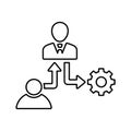 Brokerage, broking, contractor outline icon. Line art vector