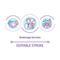 Brokerage services concept icon