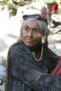 Brokpa / Drokpa elderly woman in Dha Hanu, India