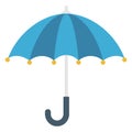 Brolly, rain protection Color Vector icon which can easily modify or edit