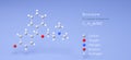 bromazine molecule, molecular structures, h1 receptor antagonists, 3d model, Structural Chemical Formula and Atoms with Color