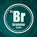 Bromine chemical element. Royalty Free Stock Photo
