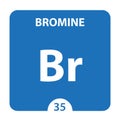 Bromine Chemical 35 element of periodic table. Molecule And Communication Background. Chemical Br, laboratory and science