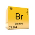 Bromine chemical element symbol from periodic table Royalty Free Stock Photo