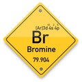 Bromine periodic elements. Business artwork vector graphics