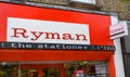 Ryman the stationer store in Bromley High Street. Royalty Free Stock Photo