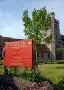 St Peter & St Paul Church, the parish church of Bromley with church sign. Royalty Free Stock Photo