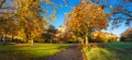 Bromley park in the fall season in London Royalty Free Stock Photo