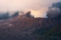 Bromo active volcano mountain in a morning sunrise, east Java island in Indonesia Royalty Free Stock Photo