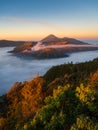 Bromo active volcano at sunrise,Tengger Semeru national park, Indonesia