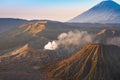 Bromo, Batok and Semeru volcanoes, Java island, Indonesia Royalty Free Stock Photo