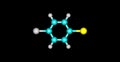 1-Bromo-4-chlorobenzene molecular structure on black Royalty Free Stock Photo