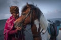 Local horserider having a connection with his horse