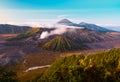 Bromo volcano is Active valcano in sunset time Royalty Free Stock Photo