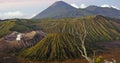 Bromo volcano panorama, Java Island, Indonesia Royalty Free Stock Photo