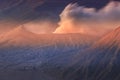 Bromo volcano at sunrise, East Java, , Indonesia Royalty Free Stock Photo