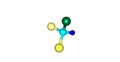 Bromochlorofluoroiodomethane molecular structure isolated on white