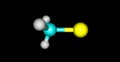 Bromomethane molecular structure isolated on black Royalty Free Stock Photo