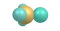 Bromomethane molecular structure isolated on white Royalty Free Stock Photo