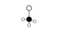 bromomethane molecule, structural chemical formula, ball-and-stick model, isolated image methyl bromide