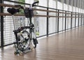 The Brompton green edition bike in Jakarta\'s pedestrian bridge