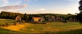 Brompton on Swale, United Kingdom - 07/24/2018: The ruins of Easby Abbey from the front next to the Parish church of Saint Agatha Royalty Free Stock Photo