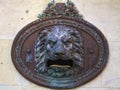 Bronce Lion Mailbox Cadiz Spain Royalty Free Stock Photo