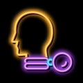 bronchial asthma chronic disease neon glow icon illustration