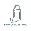 Bronchial asthma line icon, vector. Bronchial asthma outline sign, concept symbol, flat illustration