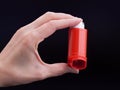 Bronchitis asthma inhaler Royalty Free Stock Photo