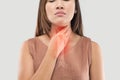 Bronchitis and pneumonia of women Royalty Free Stock Photo