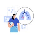 Bronchoscopy procedure concept