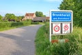 Bronkhorst place name sign in The Netherlands. Royalty Free Stock Photo