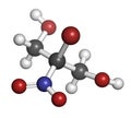 Bronopol preservative molecule. Possibly carcinogenic through nitrosamine formation