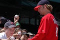 Bronson Arroyo signs autographs