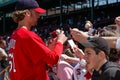 Bronson Arroyo signs autographs