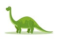 Brontosaurus Dinosaur Cartoon Character Vector Illustration Royalty Free Stock Photo