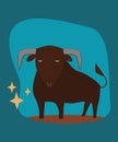 Bronw bulls animal vector design Royalty Free Stock Photo