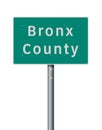 Bronx County road sign Royalty Free Stock Photo