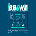 The bronx New york city abstract graphic typography design t shirt vector art Royalty Free Stock Photo