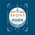 The bronx new york city graphic typography design t shirt vector art Royalty Free Stock Photo