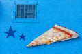 Mural showing a slice of pizza