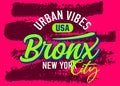 Bronx New York City urban vibes typeface vintage college, for print on t shirts etc.