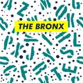 The bronx new york graphic seamless pattern design t shirt vector art